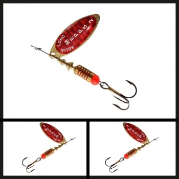 Uyguna-Yakala  Altın-kırmızı Söğüt No:3 Aglia Long Redbo Döner Kaşık-KAŞ.404