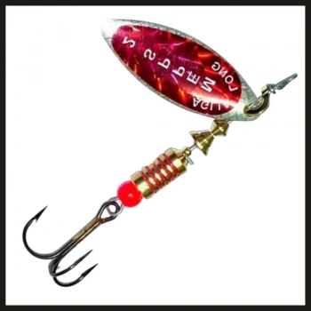 Uyguna-Yakala Gümüş-kırmızı Söğüt No:2 Mepps Aglia Long Redbo-ÖKŞ.018