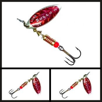 Uyguna-Yakala Gümüş-kırmızı Söğüt No:3 Aglia Long Redbo Döner Kaşık-ÖKŞ.019