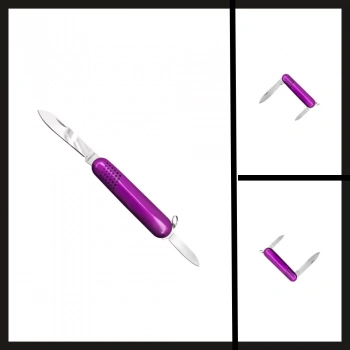 Uyguna-Yakala Mor (k5017-30) Çift Ağızlı Cep Çakısı-CAK.420