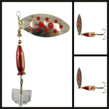 Uyguna-Yakala No:2/20 Gr Alpha Long Gümüş/kırmızı Döner Kaşık-KAŞ.084