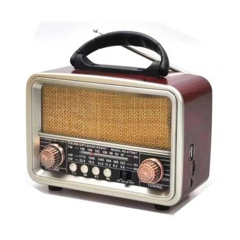 Uyguna-Yakala Nostaljik Görünümlü USB SD AUX Bluetooth Destekli Şarjlı Radyo RT-860