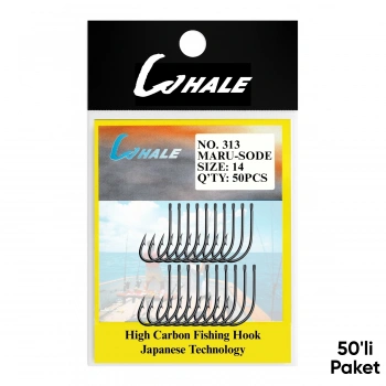Uyguna-Yakala Olta İğnesi - Whale - Maru Sode - Nikel - No: 14 (50li Paket)