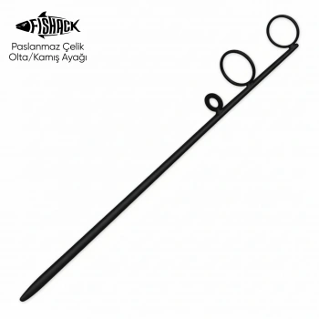 Uyguna-Yakala Olta Kamış Ayağı - Paslanmaz Çelik - Fishack - Siyah