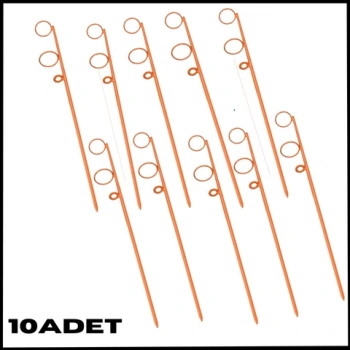 Uyguna-Yakala Olta Kamış Ayağı - Paslanmaz Çelik - Fishack - Turuncu - 10lu