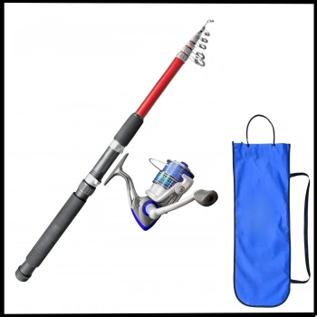 Uyguna-Yakala Olta Seti -300cm Taşıma Çantalı Olta Kamışı 40-80GR / 4000lik Olta Makinesi (Kırmızı) - LER.095