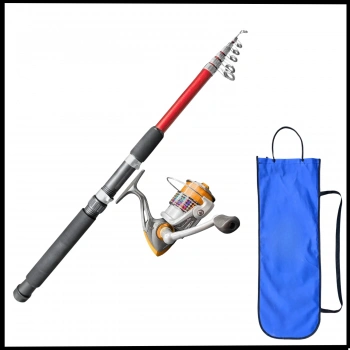 Uyguna-Yakala Olta Seti - 300cm Taşıma Çantalı Olta Kamışı 40-80GR / 4000lik Olta Makinesi (XB-Kırmızı) - LER.096