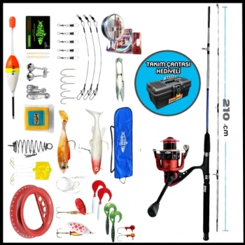 Uyguna-Yakala Olta Seti XL 42 Parça Elite Spin At-Çek Deniz-LER.061