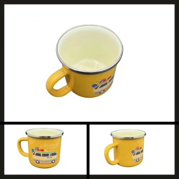 Uyguna-Yakala Hardal Out-1900 Orcamp Retro Emaye Kupa Bardak Adventure-MLZ.257