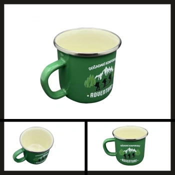 Uyguna-Yakala Yeşil Out-1900 Orcamp Retro Emaye Kupa Bardak Adventure-MLZ.258