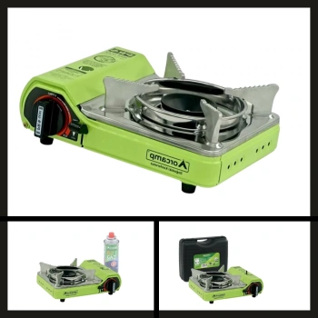 Uyguna-Yakala Ck-506 Yeşil Tekli Çantalı Mini Portatif Ocak Orcamp-YKT.171