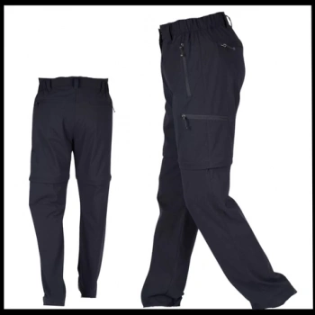 Uyguna-Yakala Pantolon - Kargo Cepli - Siyah-909-SH