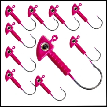 Uyguna-Yakala Pembe - 8 Gr  Zoka - Kurşunlu Olta İğnesi  - 10 Adet-ALA.239