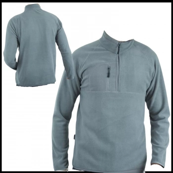 Uyguna-Yakala Polar Sweet Fermuarlı Erkek Gri -KAB.721