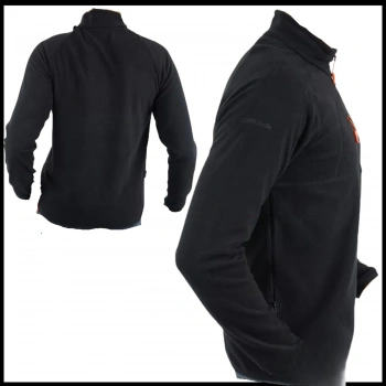 Uyguna-Yakala Polar Sweet Fermuarlı Erkek Siyah- KAB.722