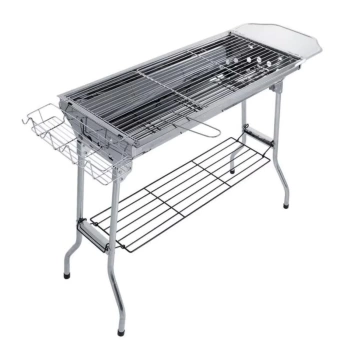 Uyguna-Yakala Portatif Katlanabilir Mangal - Madfox Grilmate BBQ - Silver - 547307