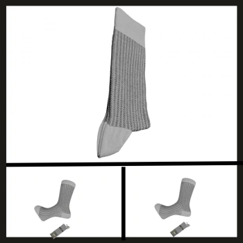 Uyguna-Yakala Kül Gri (17101-r6) Pro Çorap Gence Bambu Erkek Çorabı-RAP.213