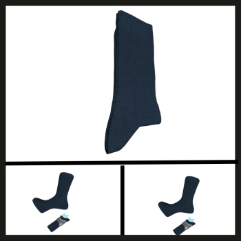 Uyguna-Yakala Lacivert 16408-r3 Şeker (diyabetik) Sıkmayan Pamuk Erkek Çorabı-RAP.226