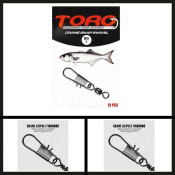 Uyguna-Yakala  12 Adet No: 6 (sw145) Protackle Crane Klipsli Fırdöndü-RDN.040