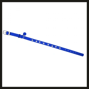 Uyguna-Yakala 10mm*30cm Mavi Pati Baskılı Kedi-köpek Tasması-SMA.304