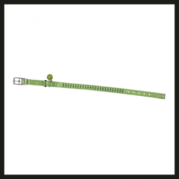 Uyguna-Yakala 10mm*30cm Yeşil Taşlı Kedi-köpek Tasması-SMA.307