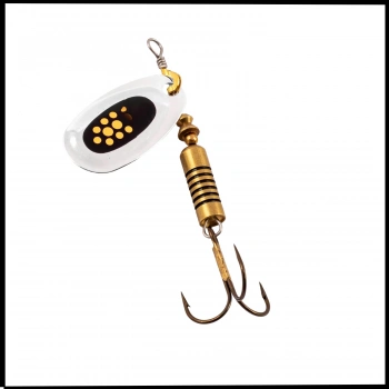 Uyguna-Yakala  Sarı/Gümüş  - No1 Alabalık Turna Döner Olta Kaşık - Kara Öfke - KAŞ.028-SX