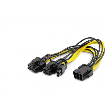 Uyguna-Yakala Sata Power Y Kablosu 2 In 1 - Siyah HDX5536