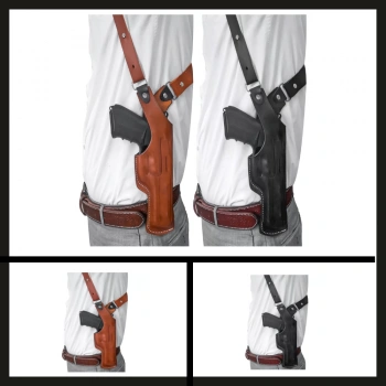 Uyguna-Yakala Browning Savage Dik Kapalı Koltuk Altı Tabanca Kılıfı-VAK.389