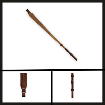 Uyguna-Yakala Savage Hakiki Deri Tüfek Askı Kayışı Kahve (yt-015)