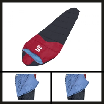 Uyguna-Yakala (ys-535) Savage Peak -35 C Bordo-siyah Uyku Tulumu-TLM.057