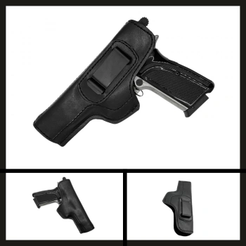 Uyguna-Yakala Glock 17 Sport Maşalı Napa Deri Tabanca Kılıfı-VAK.491