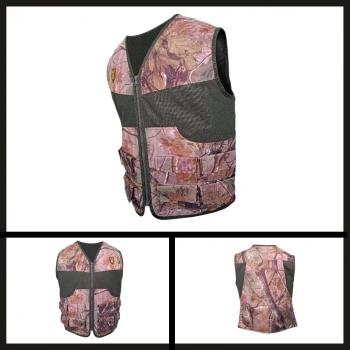 Uyguna-Yakala 40-S Beden Haki Orman Desen Avcı Yeleği-ELK.409