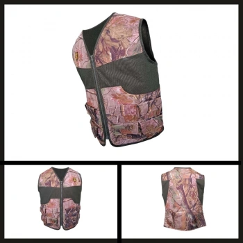 Uyguna-Yakala 44-m Beden Haki Orman Desen Avcı Yeleği-ELK.410