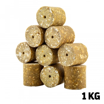 Uyguna-Yakala Sazan Yemi - Delikli Küspe - Mısır - Silindir - 1 KG Paket