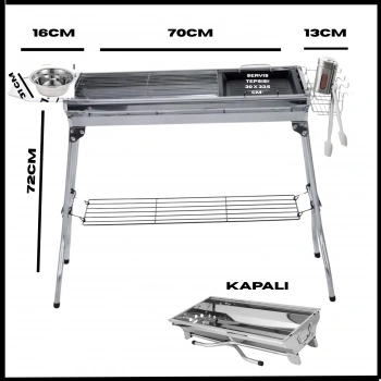 Uyguna-Yakala Silver -Portatif Katlanabilir Mangal -MLZ.360