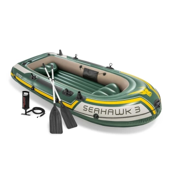 Uyguna-Yakala Şişme Bot Seti - Intex - Seahawk 3 - 295cm - 3 Kişilik (68380)