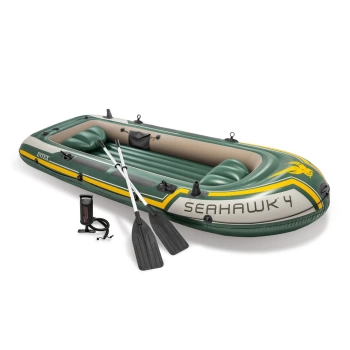 Uyguna-Yakala Şişme Bot Seti - Intex - Seahawk 4 - 351cm - 4 Kişilik (68351)