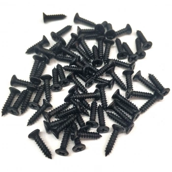Uyguna-Yakala Siyah 1000 Adet Klips Vidası 2,2x9,5 mm YHB - Konik Başlı Kutu, Sandık, Ayak, Askı, Mini Vida