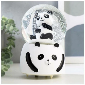 Uyguna-Yakala Siyah Beyaz Panda Kar Küresi Büyük Boy