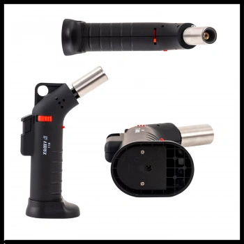 Uyguna-Yakala Siyah Metal Başlıklı Doldurulabilir Pürmüz Çakmak