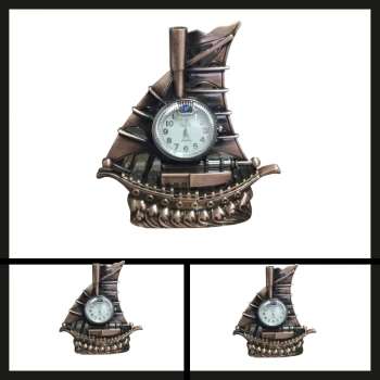 Uyguna-Yakala Slh-914 Masaüstü Gemi Saatli Çakmak-YKT.046