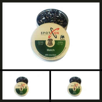 Uyguna-Yakala 5.5 Mm 200 Adet Spoton Match Havalı Saçma-SAÇ.083