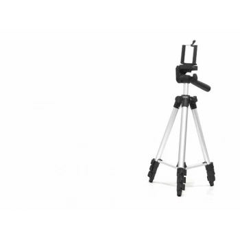 Uyguna-Yakala Telefon Tripodu Ayarlanabilir Başlıklı 100 Cm - Gümüş HDX3110