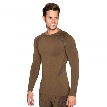 Uyguna-Yakala Termal Üst İçlik - Extreme - Erkek - Thermoform - Kahve