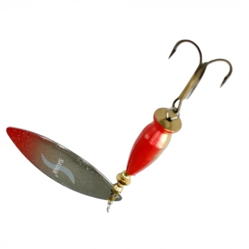 Uyguna-Yakala - Gümüş/Kırmızı Turna Levrek Alabalık Döner Olta Kaşık - No:2/20GR