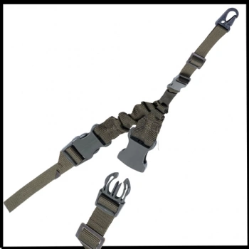 Uyguna-Yakala  Üç Nokta Yaylı - Haki Tüfek Askı Kayışı-38063-H