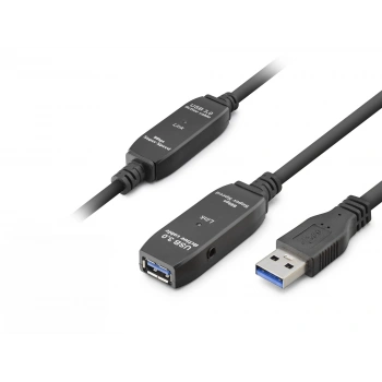 Uyguna-Yakala Usb 3.0 Active Repeater Uzatma Kablosu 10 M Siyah HDX7562