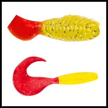 Uyguna-Yakala Yumy 6 cm Kırmızı-Sarı Silikon Kurt
