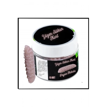 Uyguna-Yakala 37mm - Peynir Kokulu - Kahverengi - Yüzen Silikon Kurt - Parıltı Alabalık Yemi - H-1093