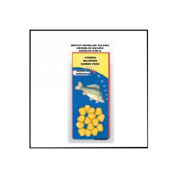 Uyguna-Yakala 10 Adet - Mini Vanilya Kokulu Yüzen Silikon Mısır Yem-0646
